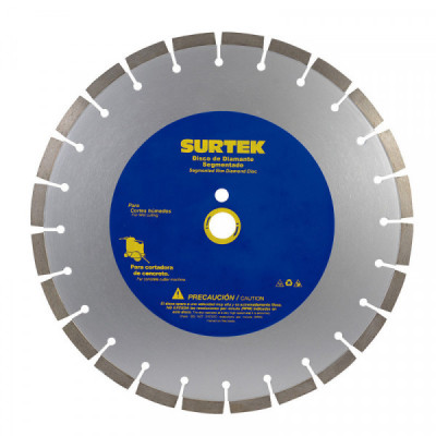 123475 SURTEK Disco diamante segmentado para cortadora de concreto 18  pulgadas