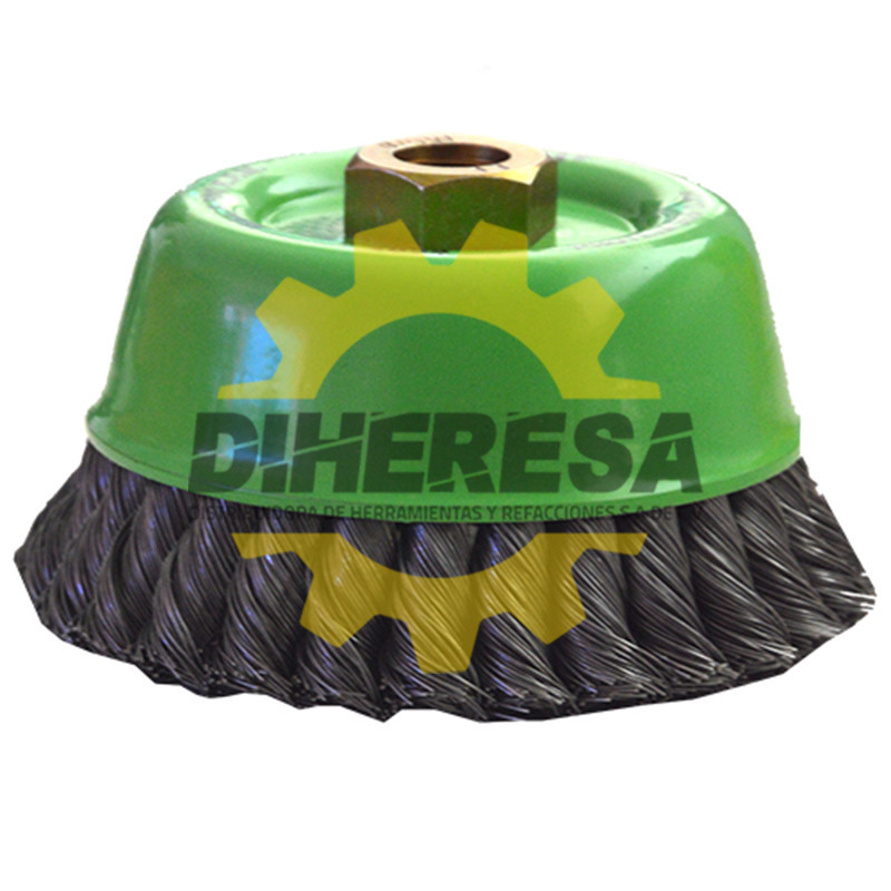 Austromex 2854 Cepillo tipo copa de Alambre trenzado Chip-cut Austromex 2854 Cepillo tipo copa de Alambre trenzado Chip-cut