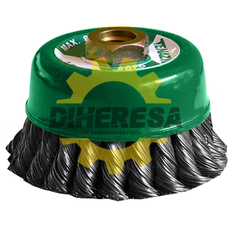 Austromex 2857 Cepillo tipo copa de Alambre trenzado Chip-cut Austromex 2857 Cepillo tipo copa de Alambre trenzado Chip-cut