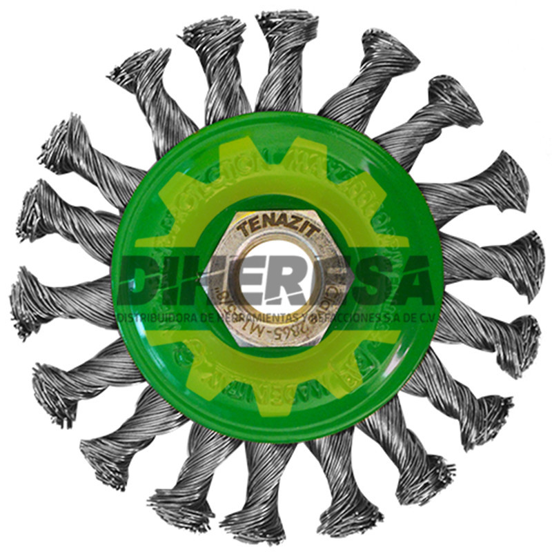 Austromex 2865 Cepillo circular de Alambre inoxidable trenzado Chip-cut Austromex 2865 Cepillo circular de Alambre inoxidable trenzado Chip-cut