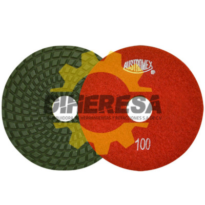 Austromex 2871 Pad de diamante Pulido en húmedo Easy-cut grano 100