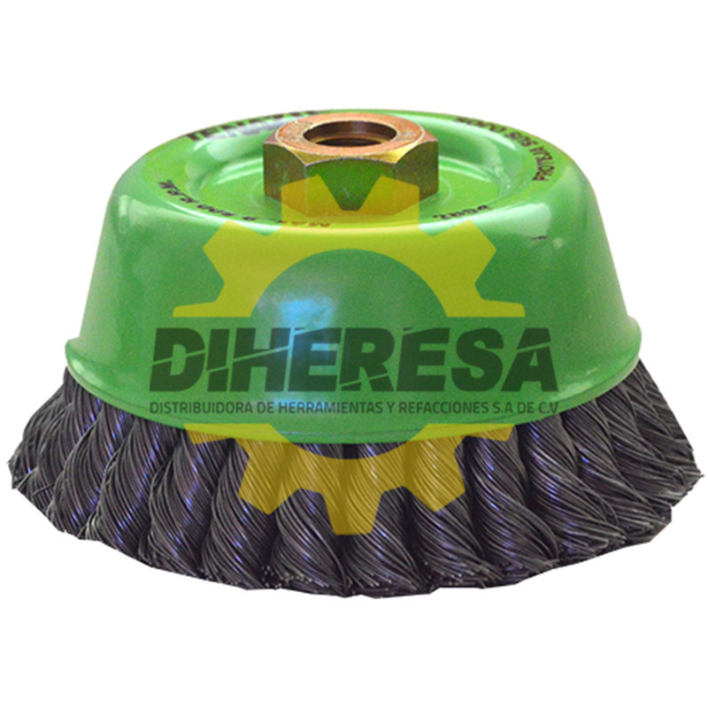Austromex 2884 Cepillo tipo copa de Alambre trenzado Chip-cut Austromex 2884 Cepillo tipo copa de Alambre trenzado Chip-cut