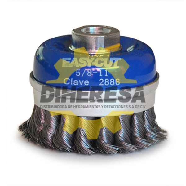 Austromex 2886 Cepillo tipo copa de Alambre trenzado Easy-cut