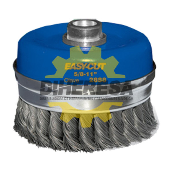 Austromex 2888 Cepillo tipo copa de Alambre trenzado Easy-cut