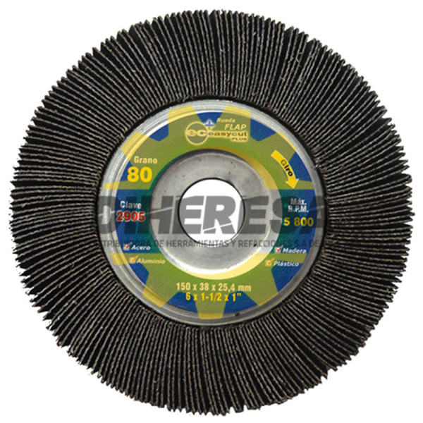 Austromex 2905 Rueda flap Easy-cut plus grano 80