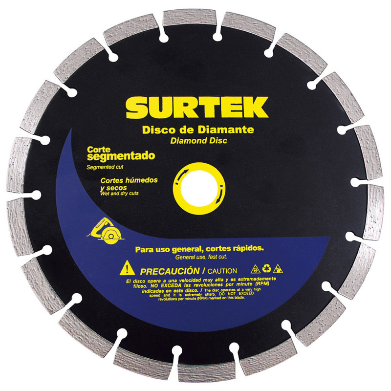 123471 SURTEK Disco de diamante corte segmentado 4" Surtek | DIHERESA 123471 SURTEK Disco de diamante corte segmentado 4" Surtek | DIHERESA