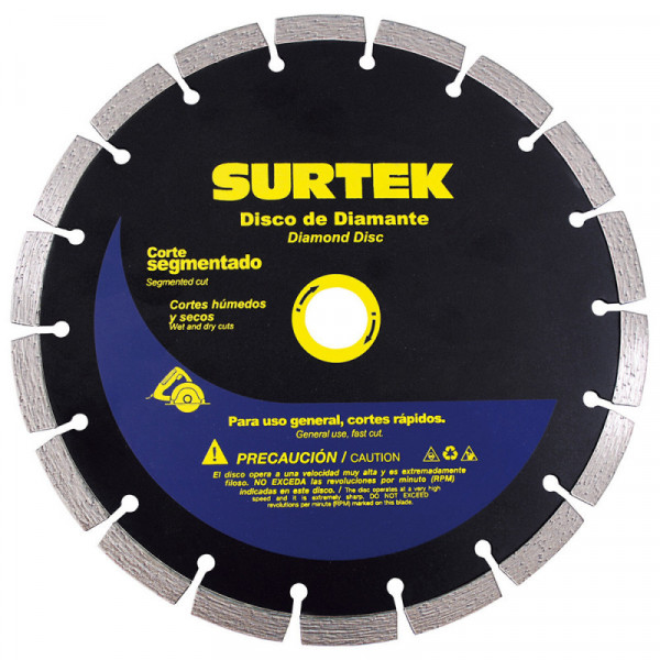123471 SURTEK Disco de diamante corte segmentado 4" Surtek | DIHERESA