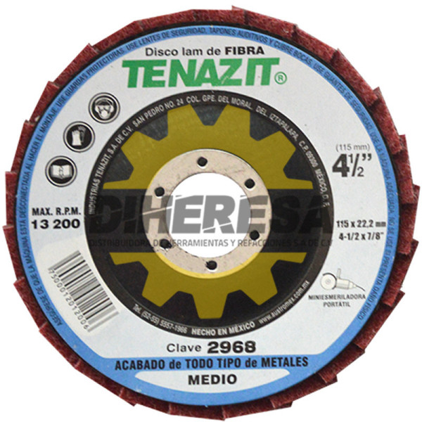 Austromex 2968 Disco laminado de Fibra grano Mediano