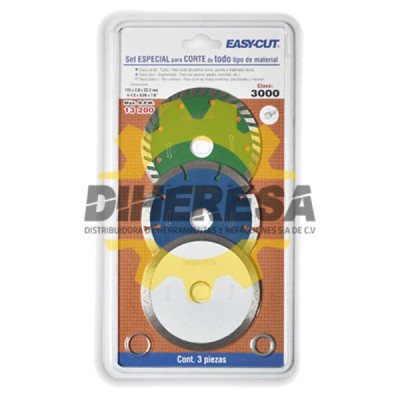 Austromex 3000 Paquete de 3 discos de diamante