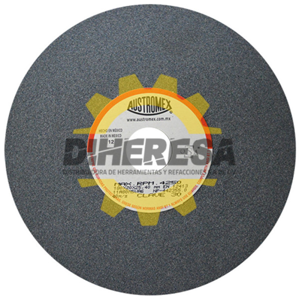 Austromex 30 Rueda abrasiva vitrificada para esmerilado de metal