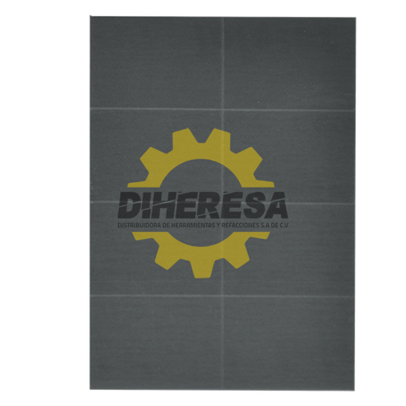 Austromex 3217 Hoja de lija PSA, color negro de 70 x 114 mm, precortada en 8 cuadros de 29 x 35 mm, grano 3000K Austromex 3217 Hoja de lija PSA, color negro de 70 x 114 mm, precortada en 8 cuadros de 29 x 35 mm, grano 3000K
