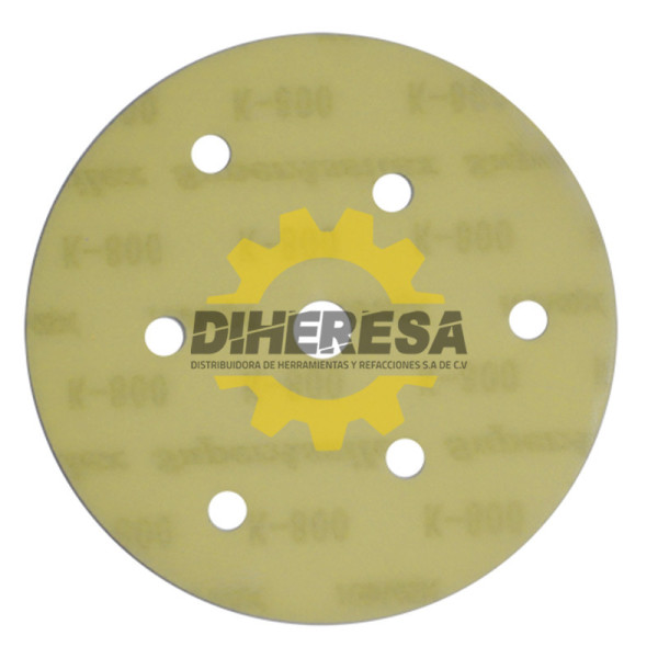 Austromex 3243 Disco de lija SUPER ASSILEX de 125mm de diámetro con 7 hoyos, grano 800K.