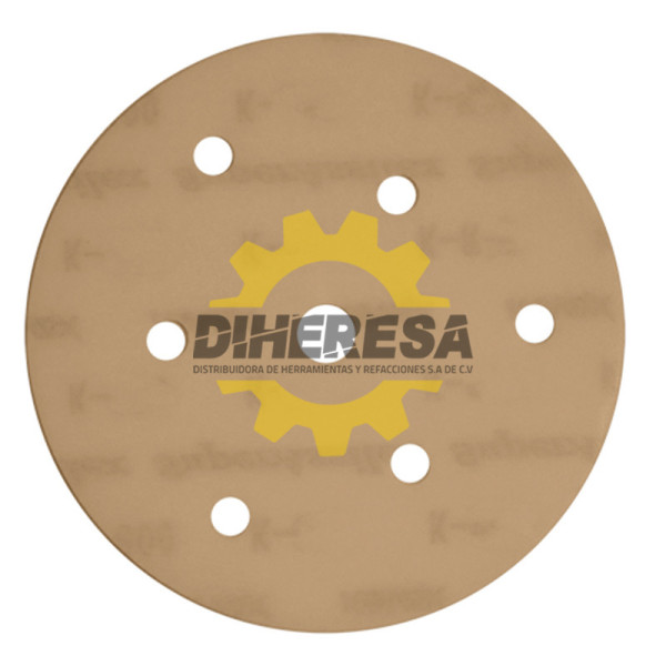 Austromex 3244 Disco de lija SUPER ASSILEX de 125mm de diámetro con 7 hoyos, grano 1200K.