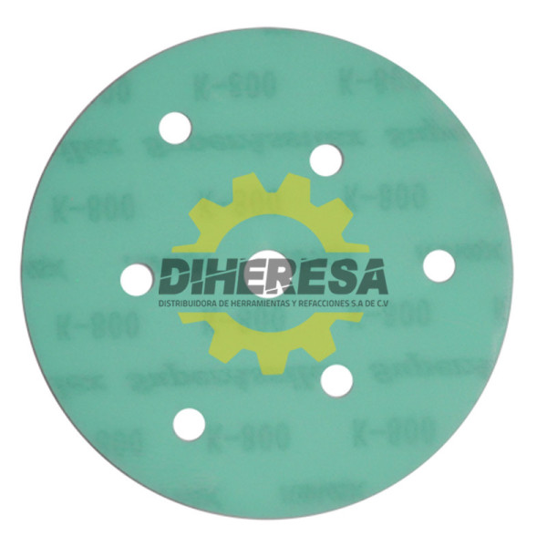 Austromex 3261 Disco de lija SUPER ASSILEX de 125mm de diámetro con 7 hoyos, grano 600K.