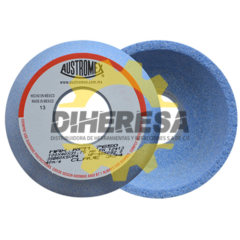 Austromex 334 Rueda azul vitrificada para rectificado de acero Austromex 334 Rueda azul vitrificada para rectificado de acero