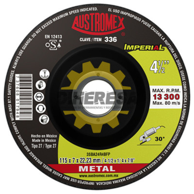Austromex 336 Disco con centro deprimido para desbaste de metal