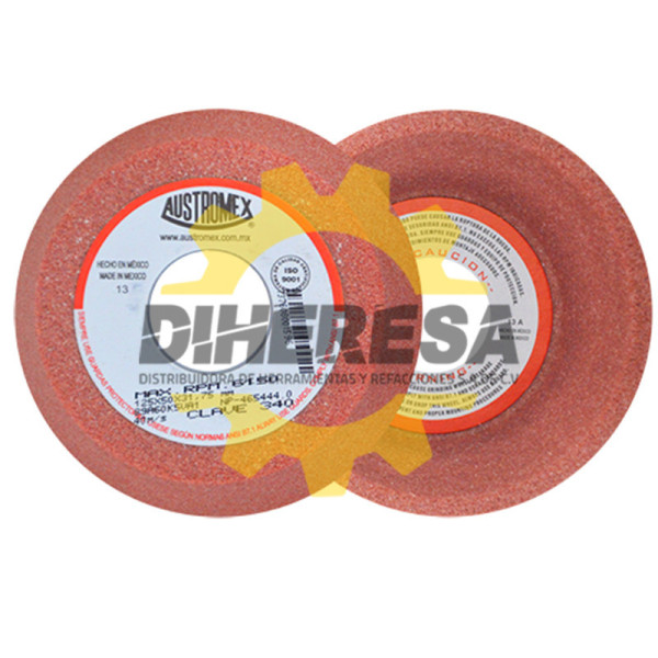 Austromex 340 Rueda naranja vitrificada para esmerilado de acero
