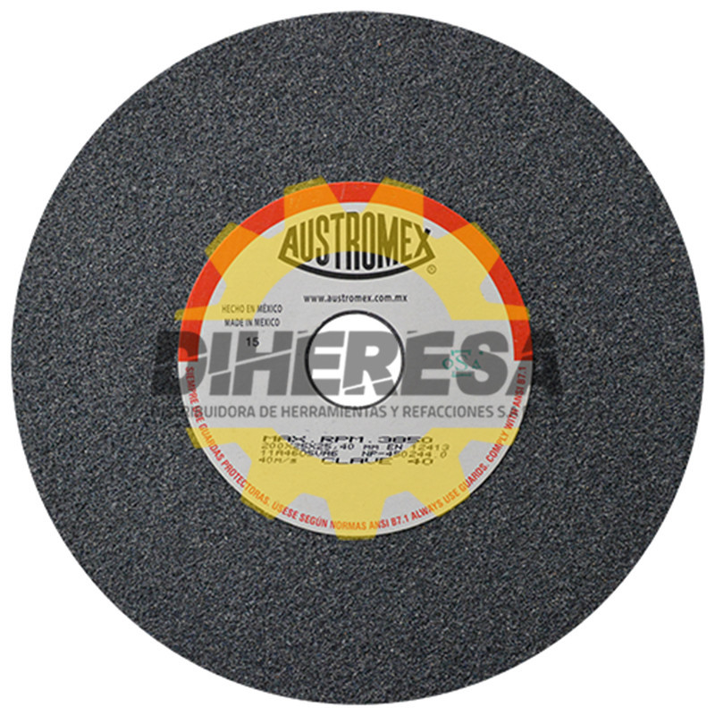 Austromex 40 Rueda abrasiva vitrificada para esmerilado de metal Austromex 40 Rueda abrasiva vitrificada para esmerilado de metal