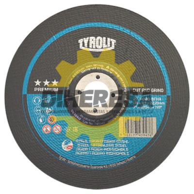 Austromex 4221 Disco de corte y desbaste Tyrolit de 178 x 3.5 x 22.23 mm, 2 en 1