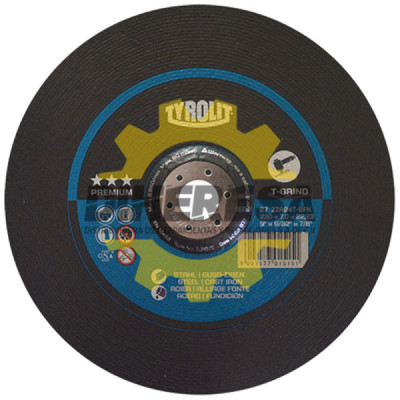 Austromex 4229 Disco de desbaste Tyrolit T-Grind de 230 x 7.0 x 22.23 mm