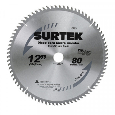 120632 SURTEK Disco para sierra circular 12  pulgadas  80 dientes