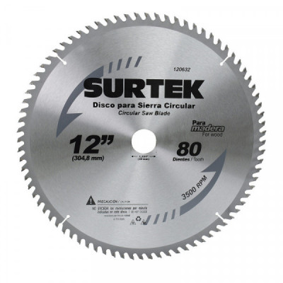 120632 SURTEK Disco para sierra circular 12" 80 dientes Surtek | DIHERESA