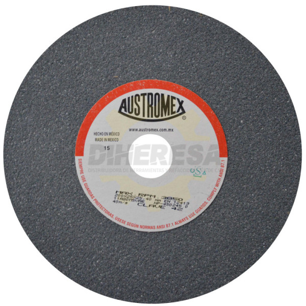Austromex 42 Rueda abrasiva vitrificada para esmerilado de metal