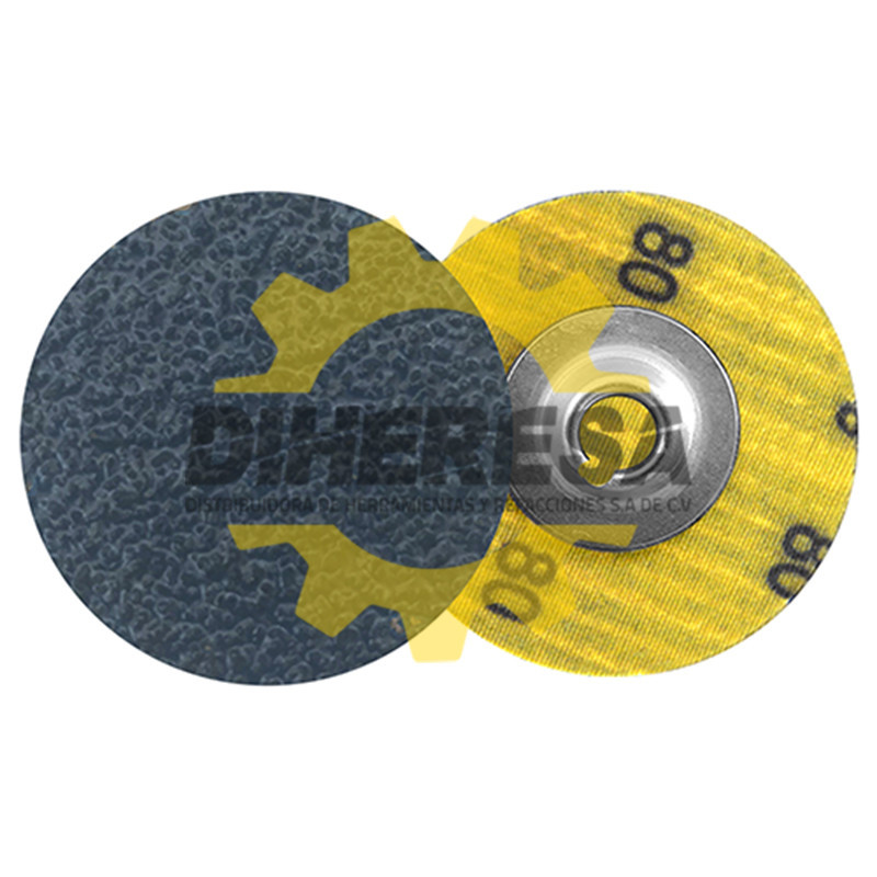 Austromex 4632 Disco de lija de cambio rápido (SPIN-ON) con zirconio azul grano 80. Austromex 4632 Disco de lija de cambio rápido (SPIN-ON) con zirconio azul grano 80.