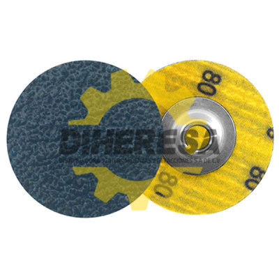 Austromex 4642 Disco de lija de cambio rápido (SPIN-ON) con zirconio azul grano 80.
