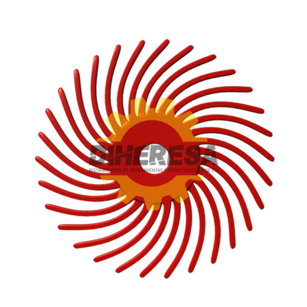 Austromex 4815 Disco radial termoplástico de 25.4 mm de diametro color rojo.