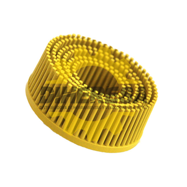 Austromex 4843 Cepillo radial termoplastico de 51 mm de diametro color amarillo con sistema de sujeción ROL - OK.