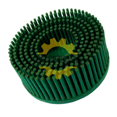 Austromex 4845 Cepillo radial termoplastico de 76 mm de diametro color verde oscuro con sistema de sujeción ROL - OK.