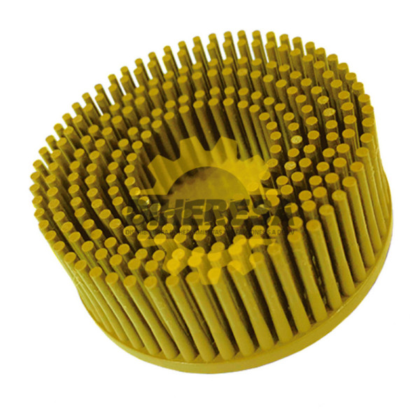 Austromex 4846 Cepillo radial termoplastico de 76 mm de diametro color amarillo con sistema de sujeción ROL - OK.