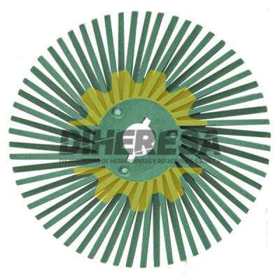 Austromex 4848 Disco radial termoplastico de 76 mm de diametro color verde oscuro.
