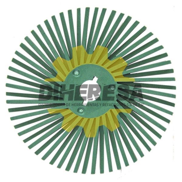 Austromex 4848 Disco radial termoplastico de 76 mm de diametro color verde oscuro.