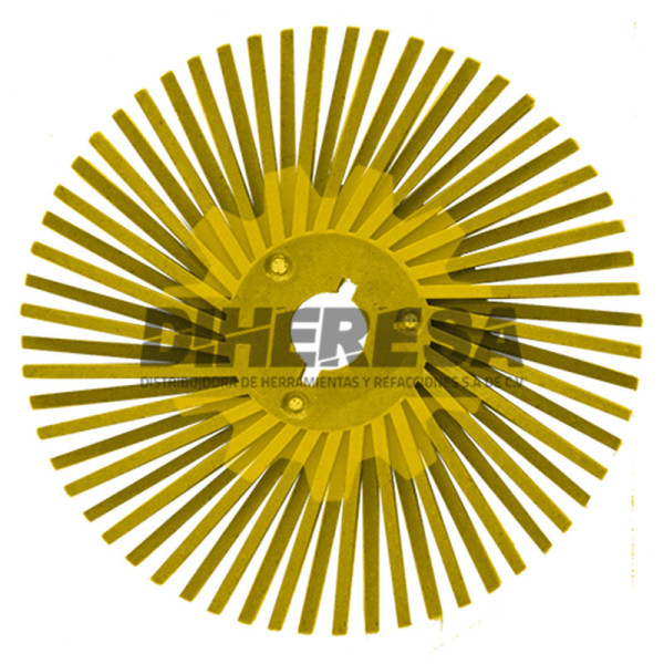 Austromex 4849 Disco radial termoplastico de 76 mm de diametro color amarillo.
