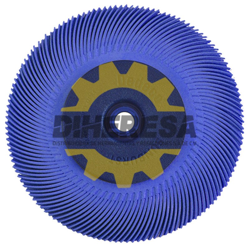 Austromex 4857 Cepillo radial termoplastico de 150 mm de diametro color azul con adaptador y reductores 22.2 - 19.1 - 15.9 -12.7 Austromex 4857 Cepillo radial termoplastico de 150 mm de diametro color azul con adaptador y reductores 22.2 - 19.1 - 15.9 -12.7