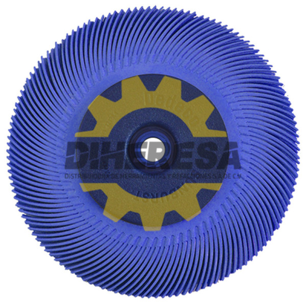 Austromex 4857 Cepillo radial termoplastico de 150 mm de diametro color azul con adaptador y reductores 22.2 - 19.1 - 15.9 -12.7