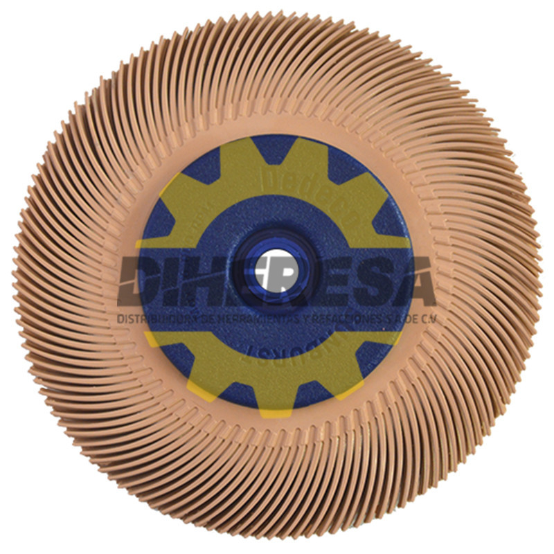 Austromex 4858 Cepillo radial termoplastico de 150 mm de diametro color durazno con adaptador y reductores 22.2 - 19.1 - 15.9 -1 Austromex 4858 Cepillo radial termoplastico de 150 mm de diametro color durazno con adaptador y reductores 22.2 - 19.1 - 15.9 -1