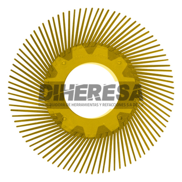 Austromex 4863 Disco radial termoplastico de 150 mm de diametro color amarillo.