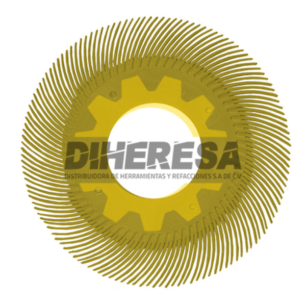Austromex 4864 Disco radial termoplastico de 150 mm de diametro color amarillo.