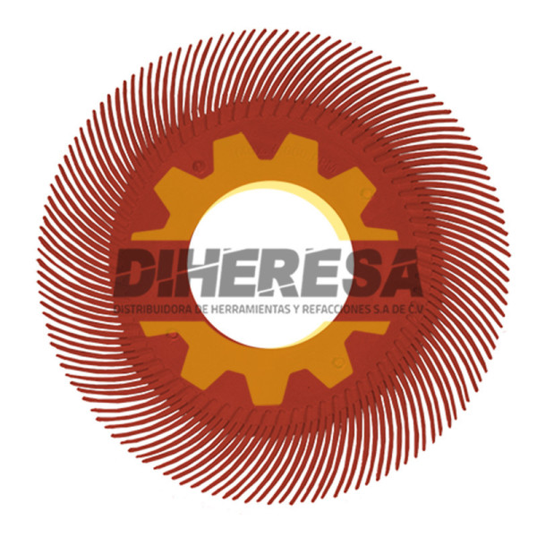 Austromex 4866 Disco radial termoplastico de 150 mm de diametro color rojo.