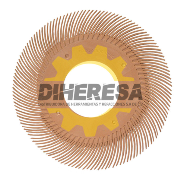 Austromex 4868 Disco radial termoplastico de 150 mm de diametro color durazno.
