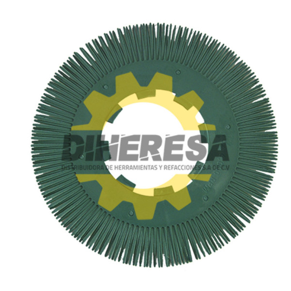 Austromex 4873 Disco radial termoplastico de 200 mm de diametro color verde oscuro.
