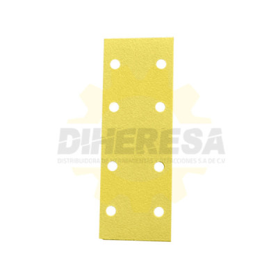 Austromex 4910 Hoja De Lija Premium 8 Hoyos 70x198 Mm G120 Amarillo