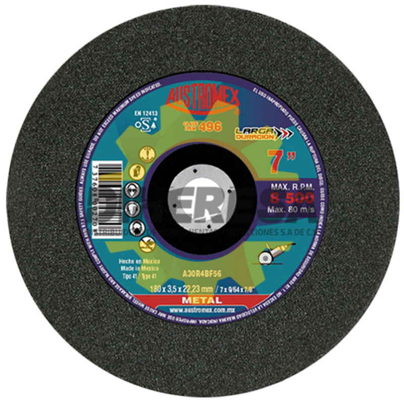 Austromex 496 Disco para corte de metal Austromex 496 Disco para corte de metal