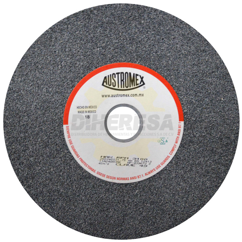 Austromex 49 Rueda abrasiva vitrificada para esmerilado de metal Austromex 49 Rueda abrasiva vitrificada para esmerilado de metal