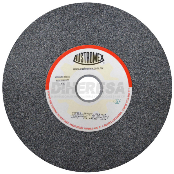 Austromex 49 Rueda abrasiva vitrificada para esmerilado de metal