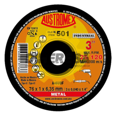 Austromex 501 Disco para corte de metal