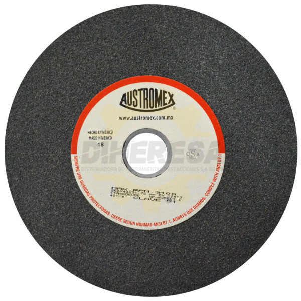 Austromex 51 Rueda abrasiva vitrificada para esmerilado de metal